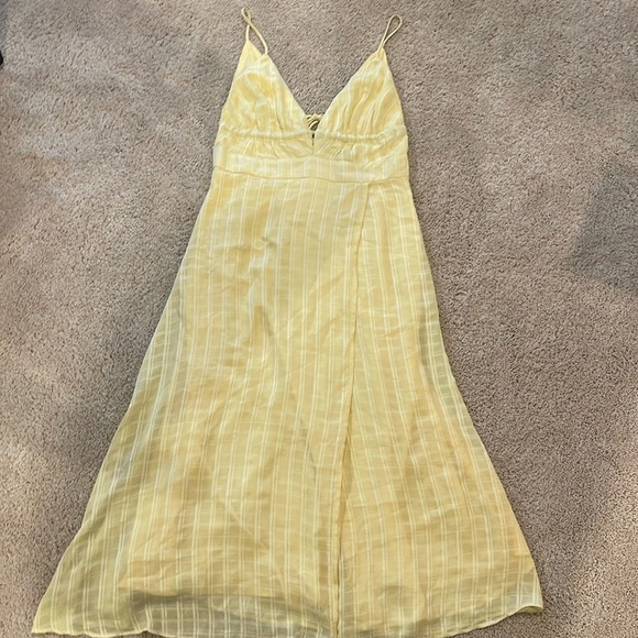 Lulus Yellow Adjustable Tie Dress - Picture 1 of 6